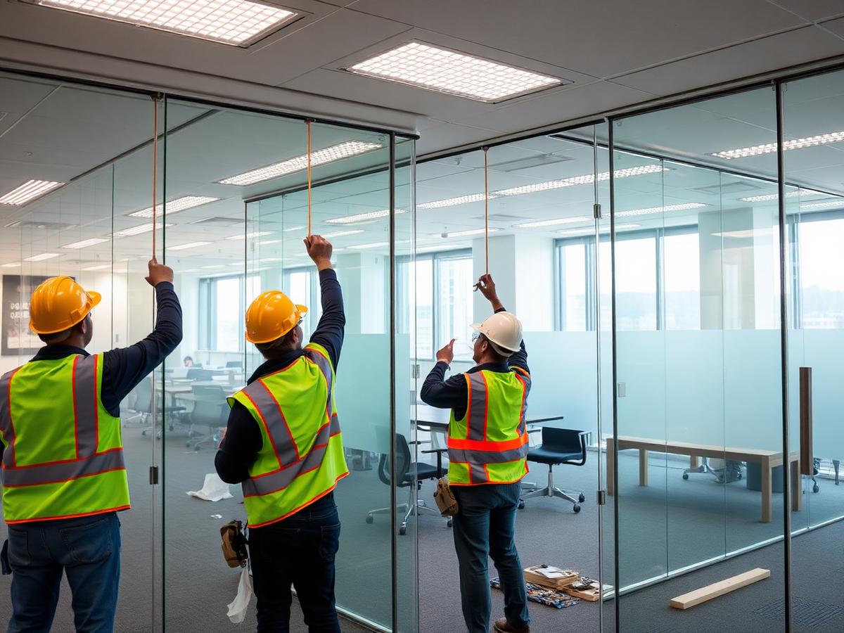 Glass Partition Install